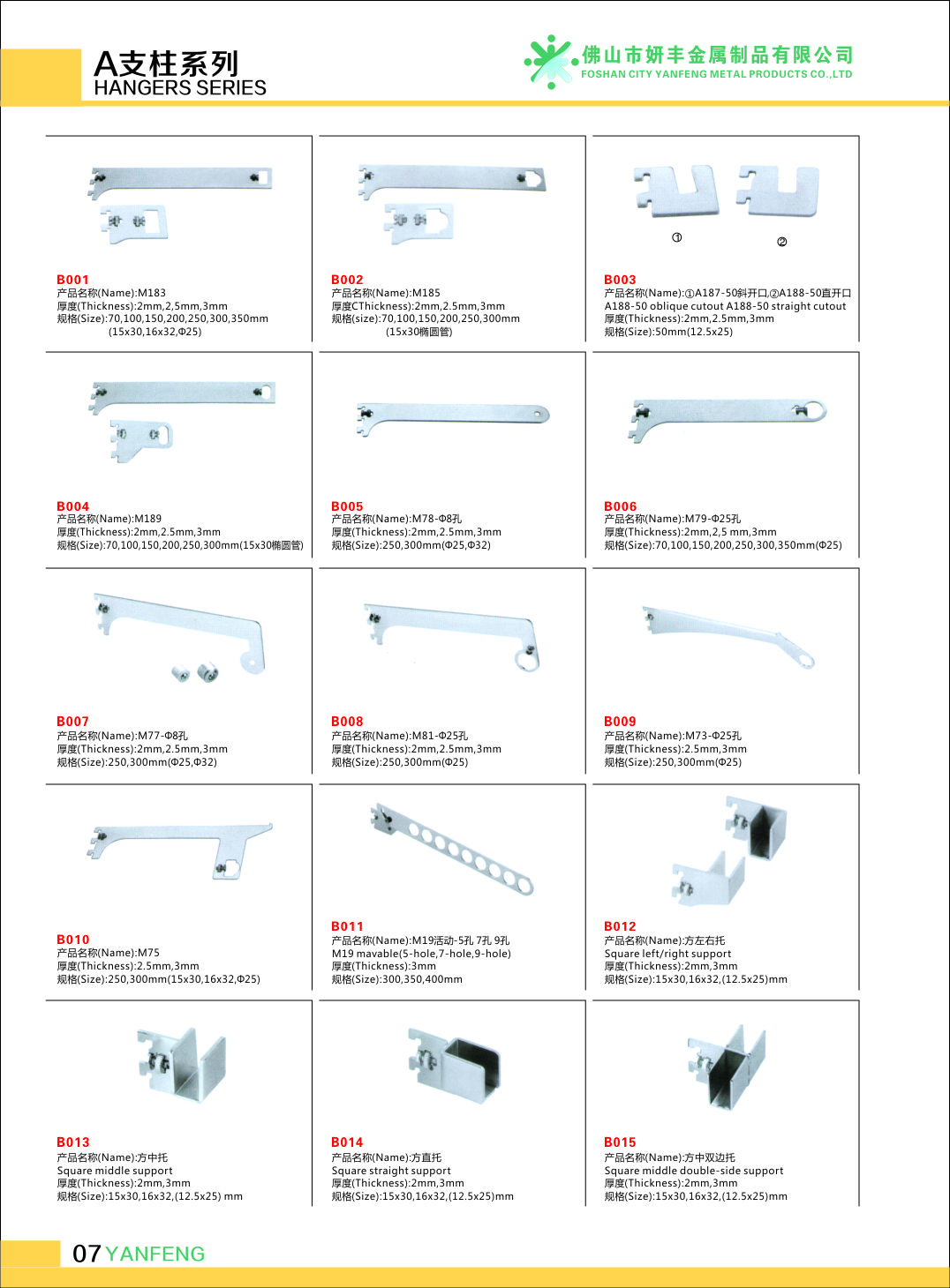 A strut support series